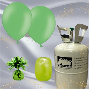 Ballonsæt komplet med helium Grøn