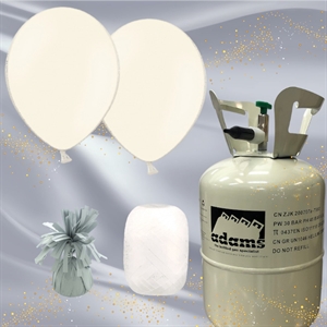 Ballonsæt med helium - Lys Creme