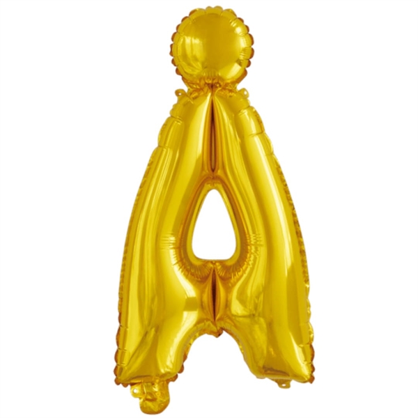 Bogstav Å Guld folieballon 40 cm.