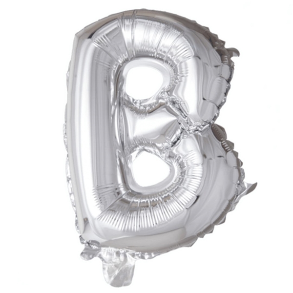 Folieballon  - Sølv 40 cm.  B