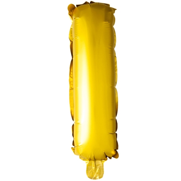 Bogstav I Guld folieballon 40 cm.