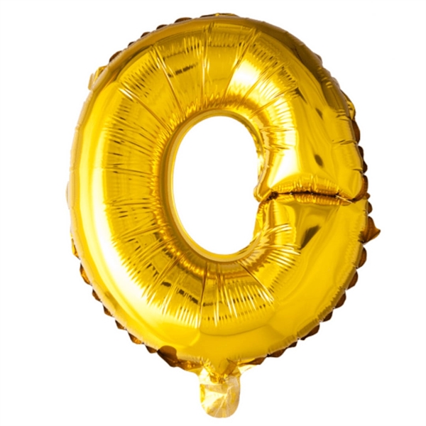 Bogstav O Guld folieballon 40 cm.