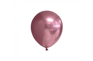 Latex Ballon Chrome Mirror Rund - Pink 12 cm.