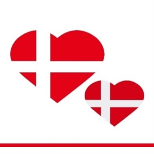 Duni Fødselsdags Frokostserviet 3-lags 33x33cm. 20 stk. Danish Hearts