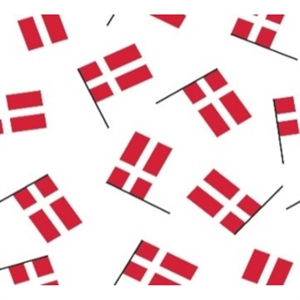 Duni Fødselsdags Frokostserviet 3-lags 33x33cm. 20 stk. Danish Små Flag
