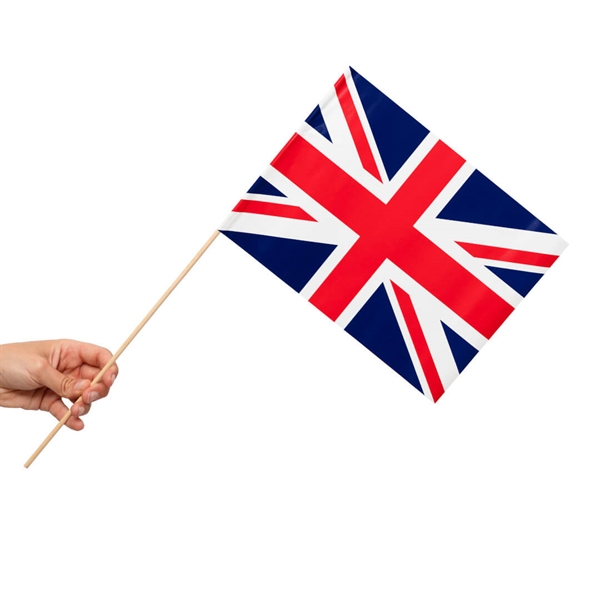 Papirsflag på pind 10 stk. England