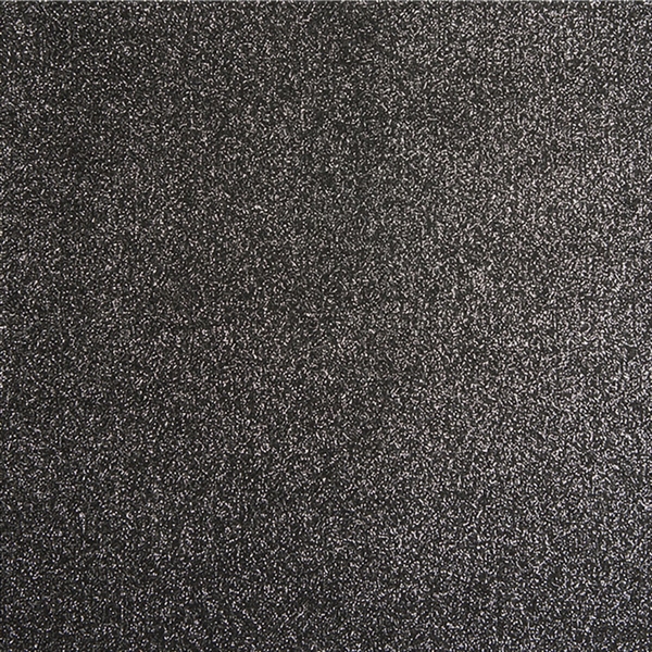 Sort med sølv glitter løber tæppe Expo Glitter Bredde 2 meter