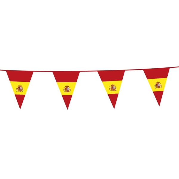 Vimpel Flagguirlande Spanien 10 meter 20x30 cm.
