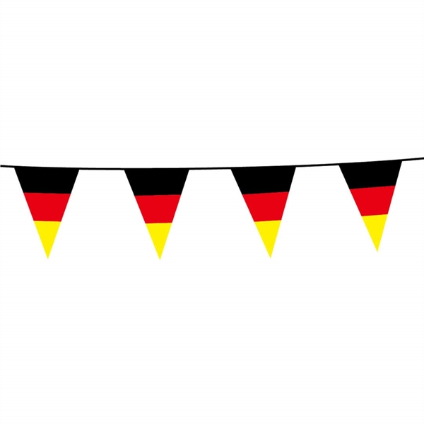 Vimpel Flagguirlande Tyskland 10 meter 20x30 cm.