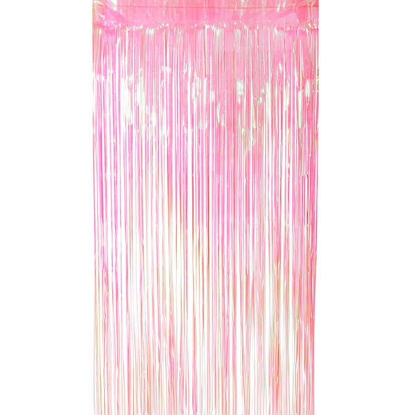 Fest Dørgardin 100x200 cm. Regnbueskinnede Lys Pink