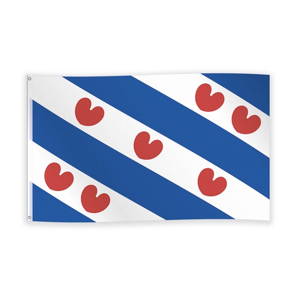 Flag i stof Friesland 90x150 cm.