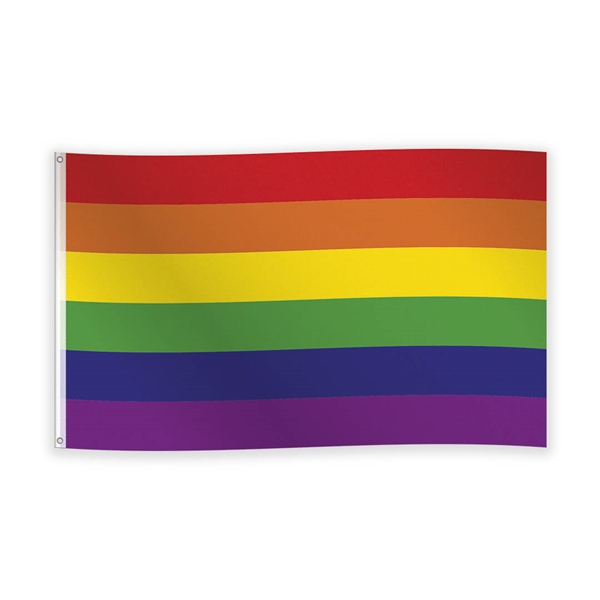 Flag i stof Regnbueflag Pride 90x150 cm.