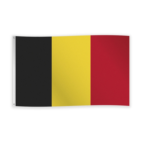 Flag i stof Belgien 90x150 cm.