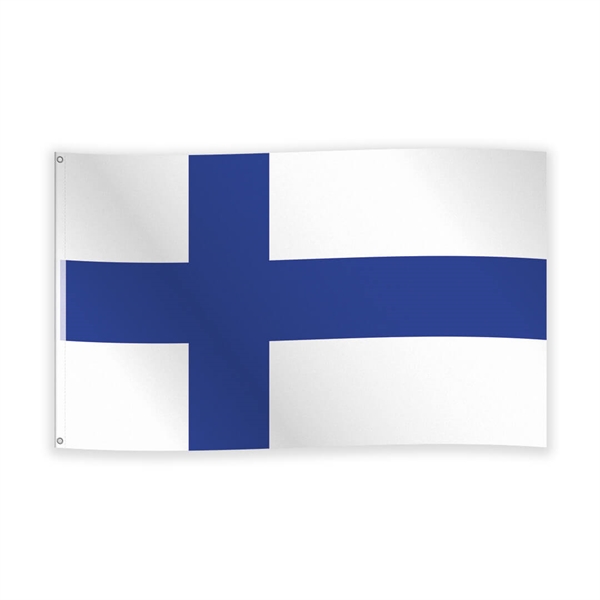 Flag i stof Finland 90x150 cm.