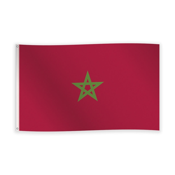 Flag i stof Marocco 90x150 cm.