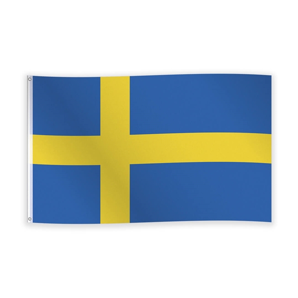 Flag i stof Sverige 90x150 cm.