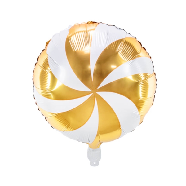Folieballon Slik Mat Guld 35 cm. 