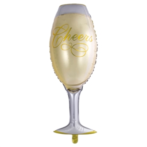 Folieballon Champagneglas - 109 cm. 
