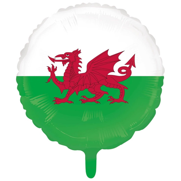 Folieballon rund 45 cm. Wales