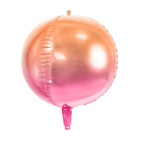 Folieballon Ombre Bold Pink/Orange 35 cm. 