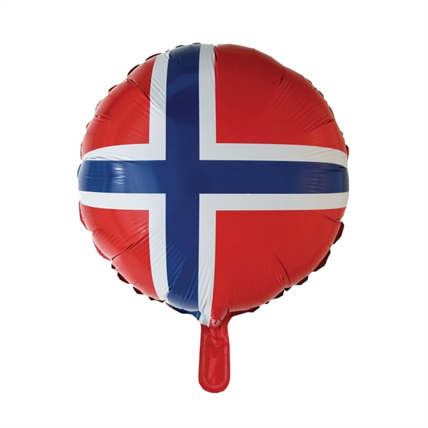 Folieballon rund 45 cm. Norge