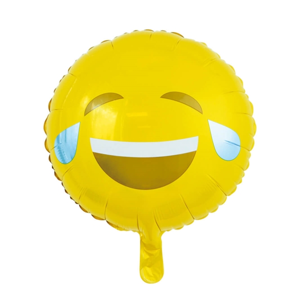Folieballon rund 45 cm. Emoji Griner