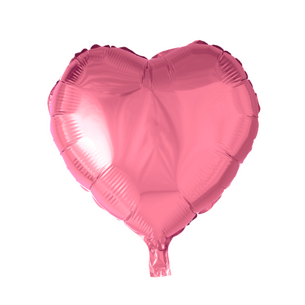 Folieballon  - hjerteformet 45 cm - pink