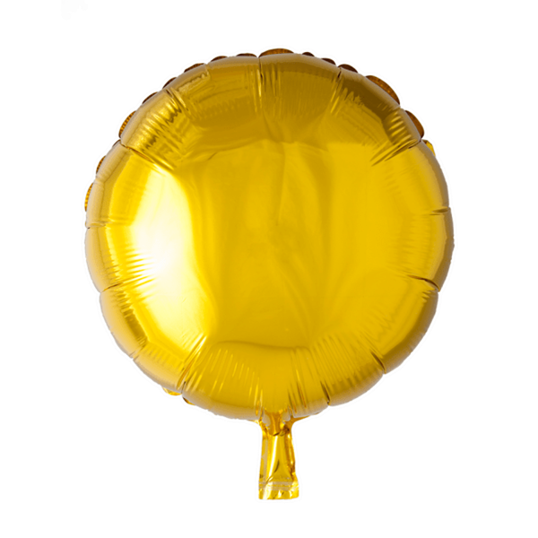 Folieballon  - rund 45 cm - guld