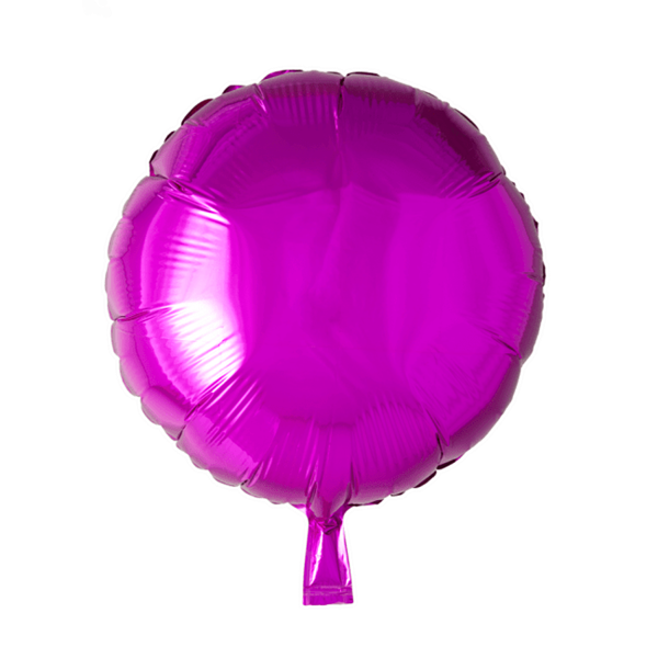 Folieballon  - rund 45 cm - hot pink