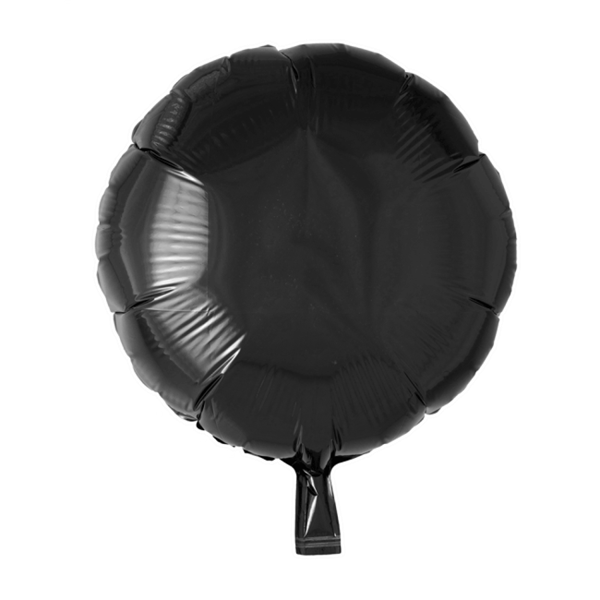 Folieballon  - rund 45 cm - sort