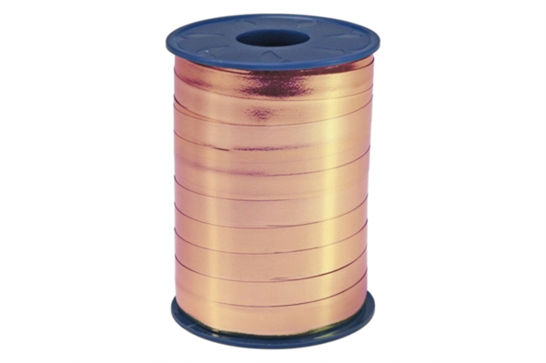 Roseguld poly metallic gavebånd 5 mm. x 250 meter