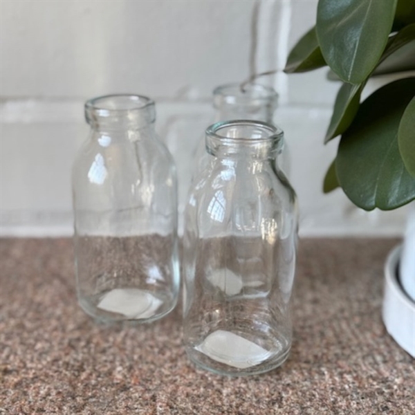 12-pak små glasvaser klar 10,5 cm.