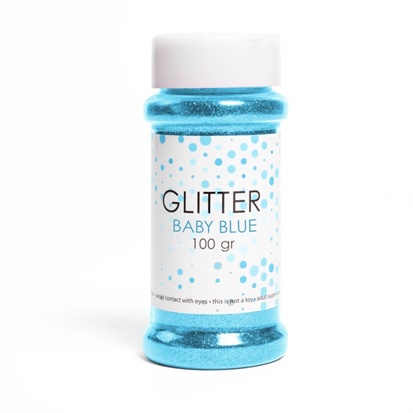 Dekorationsglitter 100 gram Lyseblå