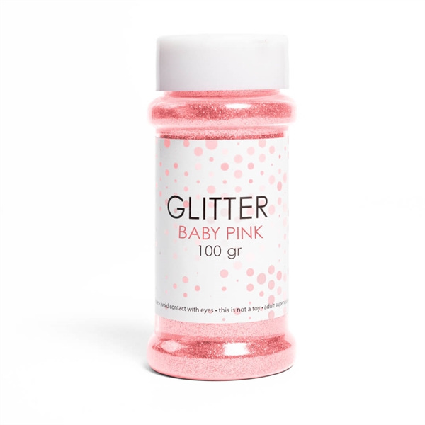 Dekorationsglitter 100 gram Baby Pink