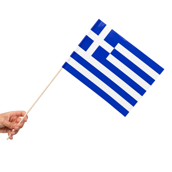 Papirsflag på pind 10 stk. Grækenland