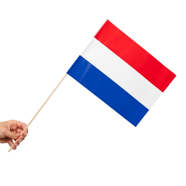 Papirsflag på pind 10 stk. Holland