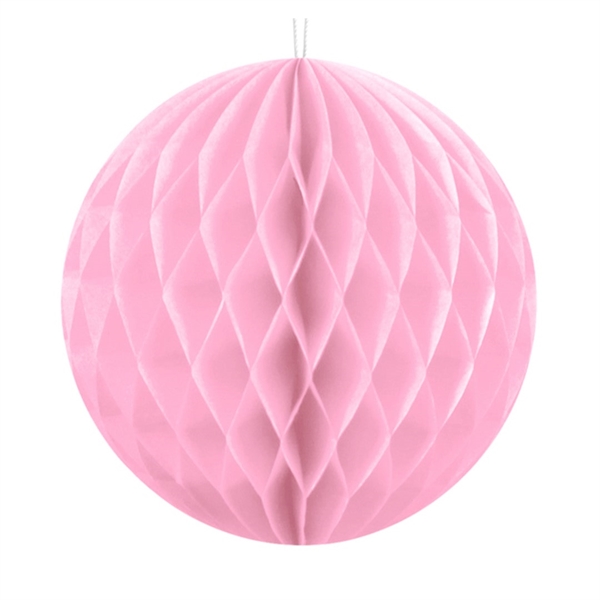 Honeycomb rund 30 cm. Lys Pink