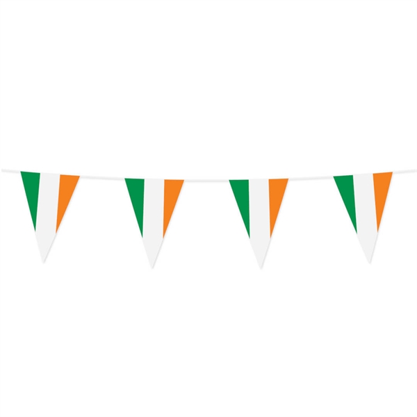 Vimpel Flagguirlande Irland 10 meter 20x30 cm.