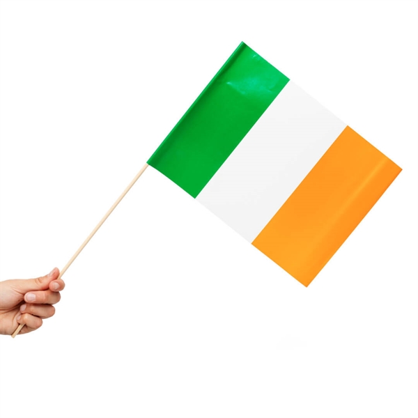 Papirsflag på pind 10 stk. Irland