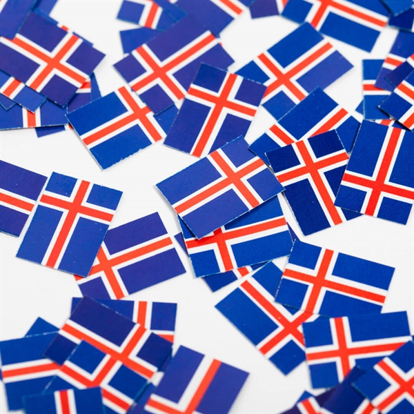 Strøflag i papir 150 stk. Island