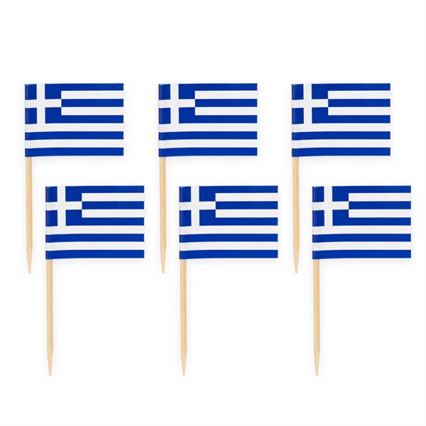 Kageflag på træpind 50 stk Grækenland