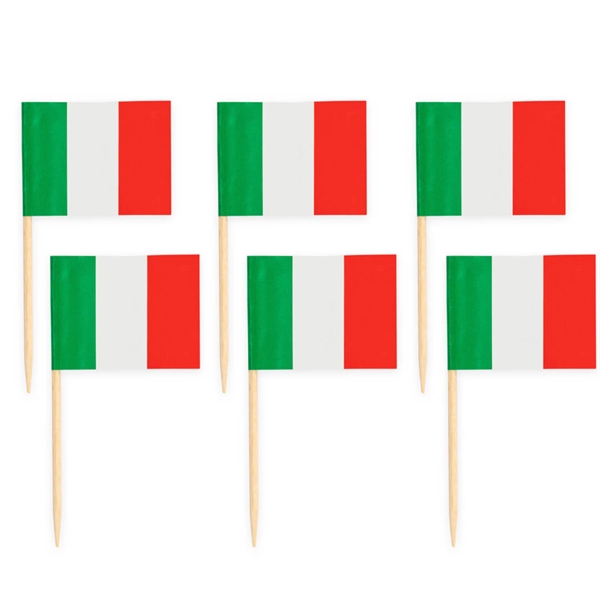 Kageflag på træpind 50 stk Italien