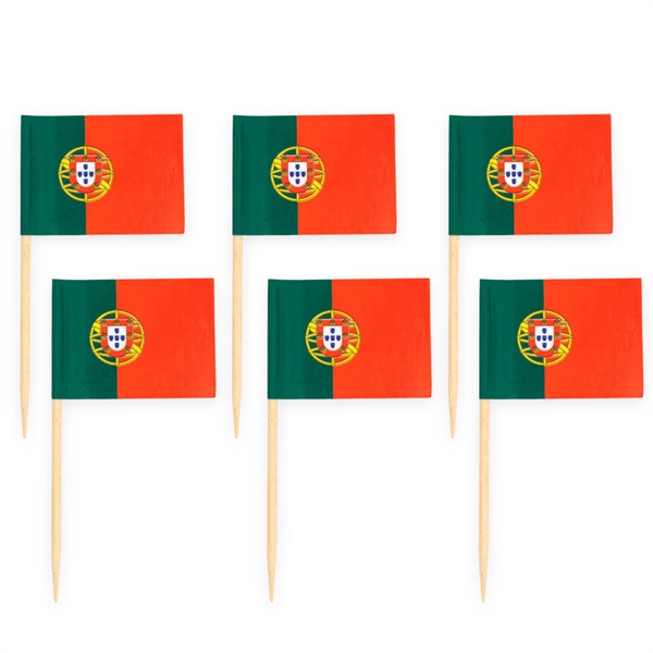 Kageflag på træpind 50 stk Portugal