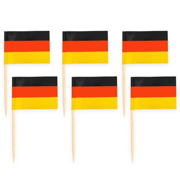 Kageflag på træpind 50 stk Tyskland