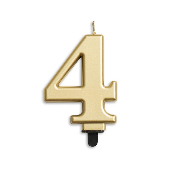 4 Tal Kagelys Metallic guld