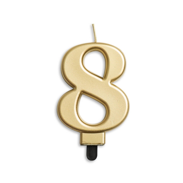 8 Tal Kagelys Metallic guld