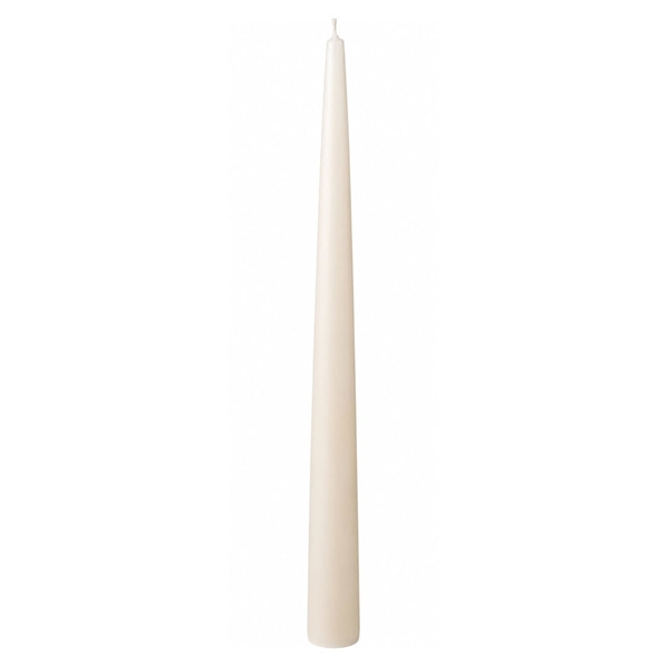 Keglelys 48 cm. Elfenben