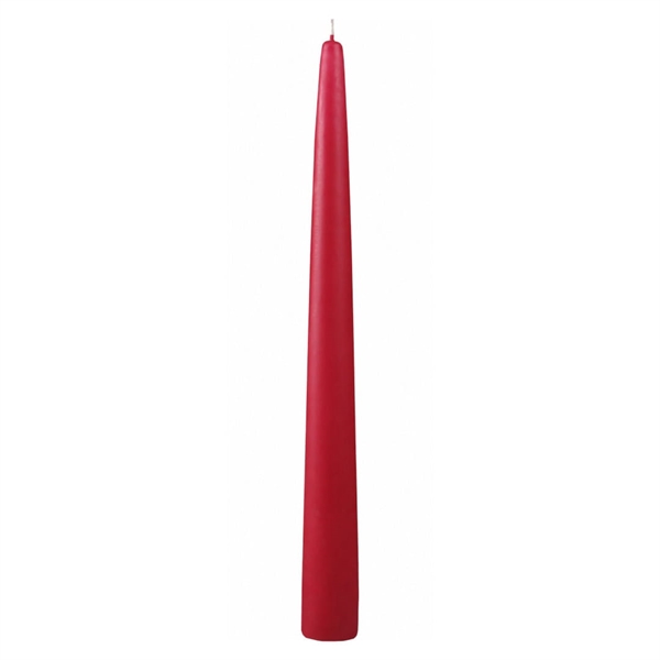 Keglelys 48 cm. Rubinrød