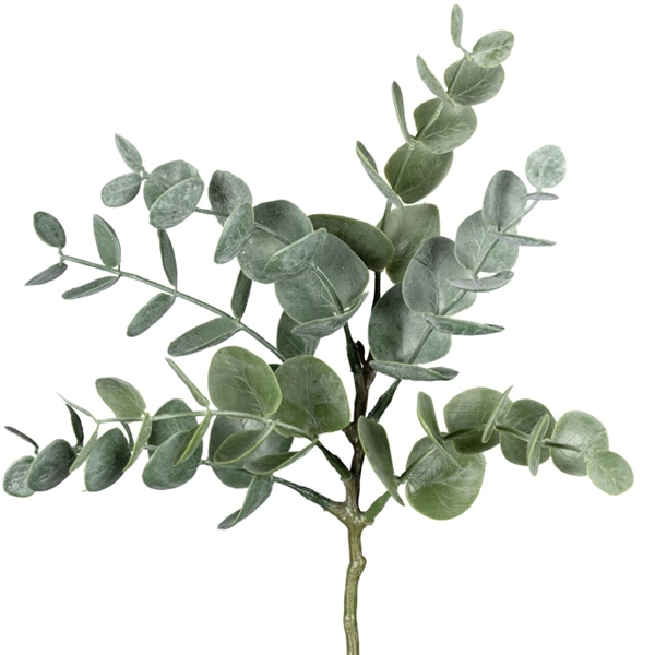 Eucalyptus gren støvet grøn 25 cm. Kunstig flora