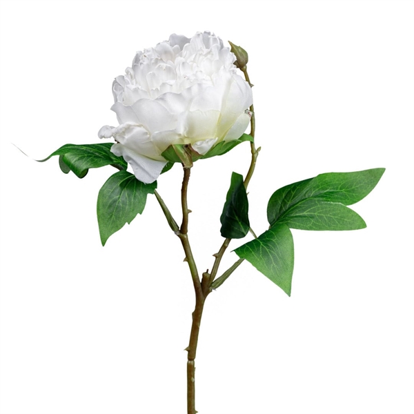 Hvid Peonie 45 cm. kunstig blomst